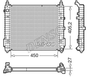 Радиатор, охлаждане на двигателя DENSO DRM47022 за SUZUKI SX4 (EY, GY) от 2006 до 2014