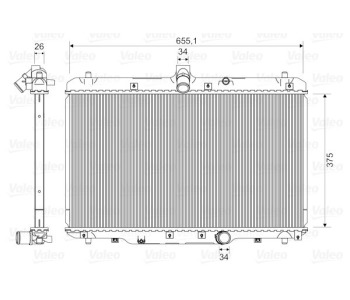Радиатор, охлаждане на двигателя VALEO 735400 за SUZUKI SX4 (EY, GY) от 2006 до 2014