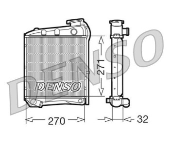 Топлообменник, отопление на вътрешното пространство DENSO DRR09080 за FIAT SEICENTO (187) от 1997 до 2010