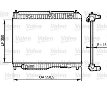 Радиатор, охлаждане на двигателя VALEO 735378 за FORD TRANSIT COURIER товарен от 2014