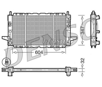 Радиатор, охлаждане на двигателя DENSO DRM10113 за FORD B-MAX (JK) от 2012