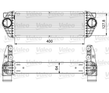 Интеркулер (охладител за въздуха на турбината) VALEO 818607 за FORD TRANSIT CONNECT (P65, P70, P80) товарен от 2002 до 2013
