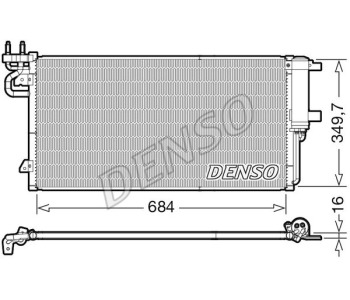 Кондензатор, климатизация DENSO DCN10047 за FORD TRANSIT CONNECT товарен от 2013