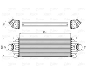 Интеркулер (охладител за въздуха на турбината) VALEO 818644 за FORD TRANSIT товарен от 2006 до 2014