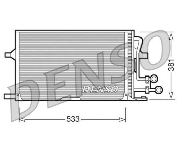 Кондензатор, климатизация DENSO DCN10005 за FORD FIESTA II (FVD) ван от 1983 до 1995