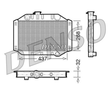 Радиатор, охлаждане на двигателя DENSO DRM10038 за FORD FIESTA II (FVD) ван от 1983 до 1995