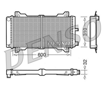 Радиатор, охлаждане на двигателя DENSO DRM10042 за FORD FIESTA IV (J5, J3) ван от 1996 до 2003