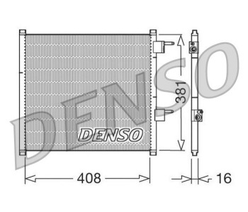 Кондензатор, климатизация DENSO DCN10022 за FORD FIESTA V (JH, JD) от 2001 до 2008