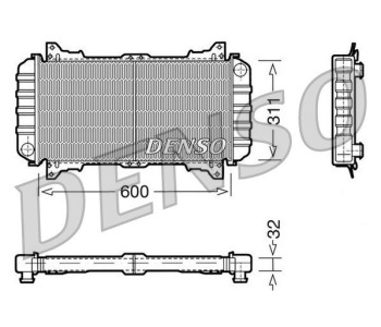 Радиатор, охлаждане на двигателя DENSO DRM10045 за FORD FUSION (JU) от 2002 до 2012