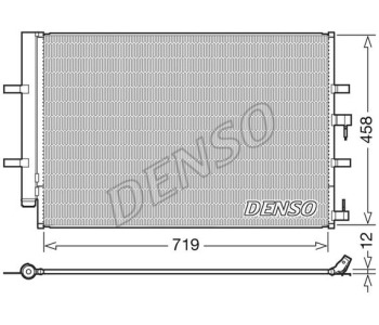 Кондензатор, климатизация DENSO DCN10038 за FORD FIESTA VI ван от 2009 до 2017