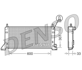 Радиатор, охлаждане на двигателя DENSO DRM10050 за FORD FOCUS I (DAW, DBW) от 1998 до 2004