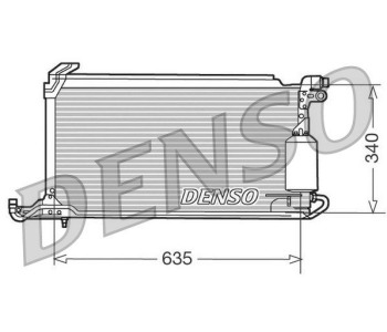Кондензатор, климатизация DENSO DCN32015 за SEAT ALHAMBRA (7V8, 7V9) от 1996 до 2010
