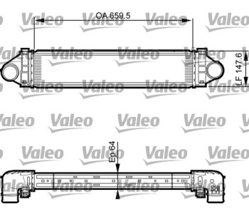 Интеркулер (охладител за въздуха на турбината) VALEO 818238 за FORD MONDEO IV (BA7) комби от 2007 до 2015