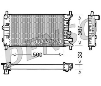 Радиатор, охлаждане на двигателя DENSO DRM10061 за FORD KA (RU8) от 2008 до 2016