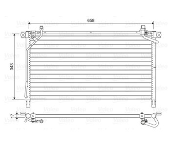 Кондензатор, климатизация VALEO 814442 за FORD MAVERICK (UDS, UNS) от 1993 до 1998