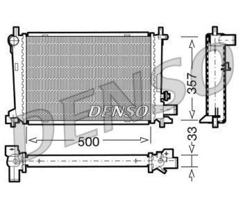 Радиатор, охлаждане на двигателя DENSO DRM10084 за FORD SIERRA (BNG) комби от 1987 до 1993