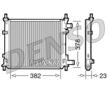 Радиатор, охлаждане на двигателя DENSO DRM10096 за FORD TRANSIT (T) платформа от 1985 до 1992