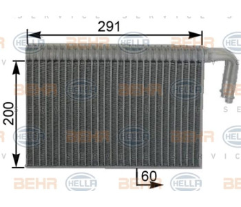 Топлообменник, отопление на вътрешното пространство HELLA 8FH 351 333-044 за FORD TRANSIT (E) платформа от 1994 до 2000