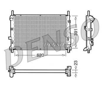 Радиатор, охлаждане на двигателя DENSO DRM10101 за FORD TRANSIT (E) платформа от 1994 до 2000