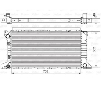 Радиатор, охлаждане на двигателя VALEO 701525 за FORD TRANSIT (E) пътнически от 1994 до 2000