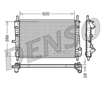 Радиатор, охлаждане на двигателя DENSO DRM10103 за FORD TRANSIT (FA) товарен от 2000 до 2006
