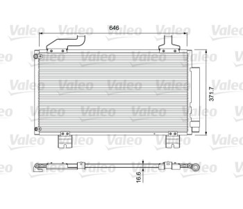 Кондензатор, климатизация VALEO 814417 за HONDA ACCORD VIII (CW) комби от 2008 до 2012
