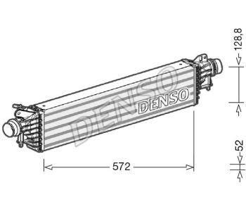 Интеркулер (охладител за въздуха на турбината) DENSO DIT40010 за HONDA CR-V IV (RM) от 2012