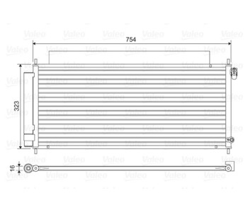 Кондензатор, климатизация VALEO 814043 за HONDA JAZZ II (GD, GE3, GE2) от 2001 до 2008