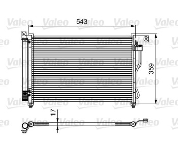 Кондензатор, климатизация VALEO 814115 за HYUNDAI ACCENT III (MC) седан от 2005 до 2010