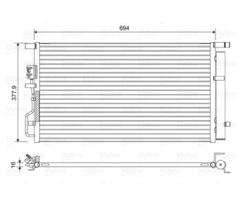 Кондензатор, климатизация VALEO 822614 за HYUNDAI TUCSON (TL) от 2015