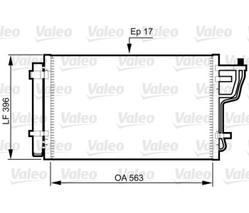 Кондензатор, климатизация VALEO 814351 за KIA CEED (ED) комби от 2007 до 2012
