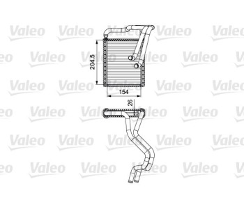 Топлообменник, отопление на вътрешното пространство VALEO 812430 за KIA PRO CEED (ED) от 2008 до 2013