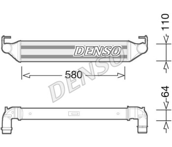 Интеркулер (охладител за въздуха на турбината) DENSO DIT12001 за IVECO DAILY IV платформа от 2006 до 2011