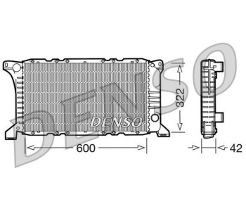 Радиатор, охлаждане на двигателя DENSO DRM12004 за IVECO DAILY III товарен от 1997 до 2007