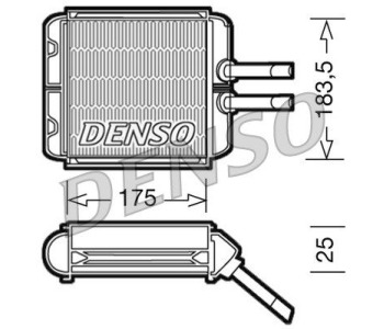 Топлообменник, отопление на вътрешното пространство DENSO DRR12021 за IVECO DAILY IV платформа от 2006 до 2011