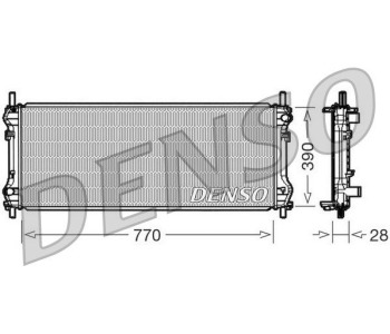 Радиатор, охлаждане на двигателя DENSO DRM12010 за IVECO DAILY IV пътнически от 2006 до 2011