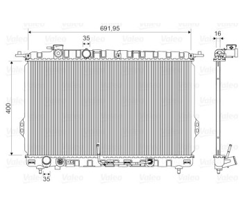 Радиатор, охлаждане на двигателя VALEO 734949 за KIA MAGENTIS (GD, MS) от 2001 до 2006