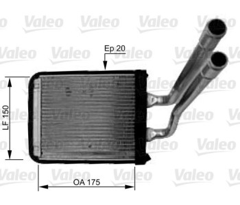 Топлообменник, отопление на вътрешното пространство VALEO 812436 за KIA PICANTO (BA) от 2004 до 2011