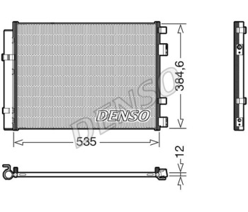 Кондензатор, климатизация DENSO DCN43001 за KIA RIO II (JB) седан от 2005 до 2011