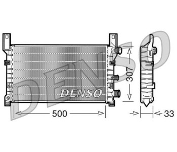 Радиатор, охлаждане на двигателя DENSO DRM10076 за MAZDA 3 (BK) хечбек от 2003 до 2009