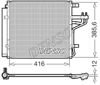 Кондензатор, климатизация DENSO DCN44007 за MAZDA 3 (BL) седан от 2008 до 2014