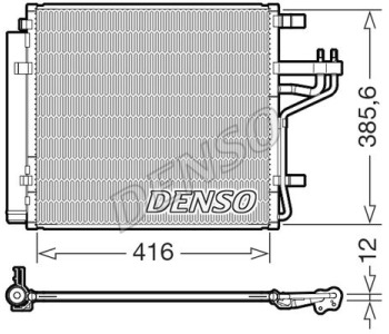 Кондензатор, климатизация DENSO DCN44006 за MAZDA 6 (GG) седан от 2002 до 2008