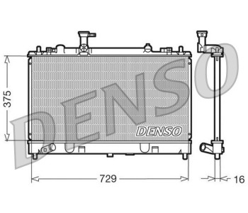 Радиатор, охлаждане на двигателя DENSO DRM44040 за MAZDA CX-5 (KE, GH) от 2011