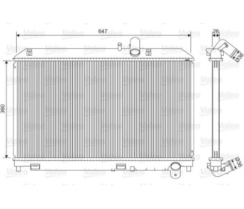 Радиатор, охлаждане на двигателя VALEO 701561 за MAZDA RX-8 (SE, FE) от 2003 до 2012