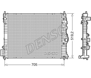 Радиатор, охлаждане на двигателя DENSO DRM17026 за MERCEDES E (S124) комби от 1993 до 1996
