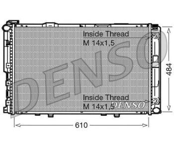 Радиатор, охлаждане на двигателя DENSO DRM17070 за MERCEDES CLK (A208) кабриолет от 1998 до 2002