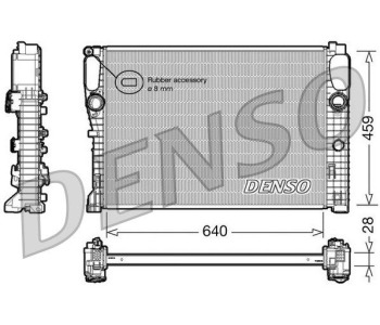 Радиатор, охлаждане на двигателя DENSO DRM17073 за MERCEDES CLK (W208, C208) от 1997 до 2002