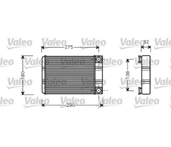 Топлообменник, отопление на вътрешното пространство VALEO 812321 за MERCEDES SL (R230) от 2001 до 2012
