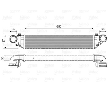 Интеркулер (охладител за въздуха на турбината) VALEO 817760 за MERCEDES C (W203) седан от 2000 до 2007