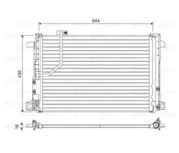 Кондензатор, климатизация VALEO 814044 за MERCEDES C (W204) седан от 2007 до 2014